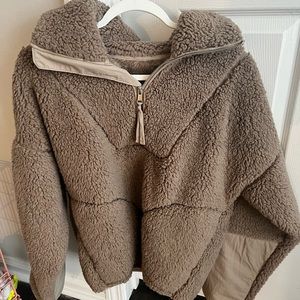 Abercrombie teddy quarter zip